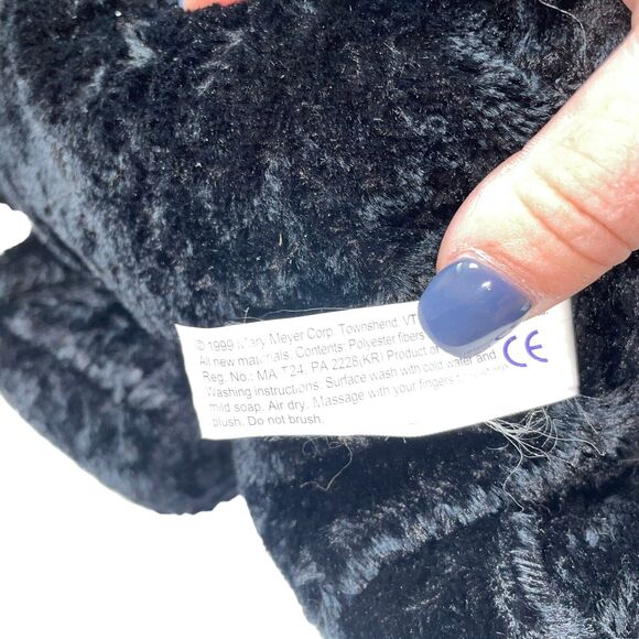 Vintage Mary Meyer Plush Black Bear Flip Flops Stuffed Animal Shower Nursery 14" - Picture 6 of 11